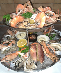 Dégustation de fruits de mer frais